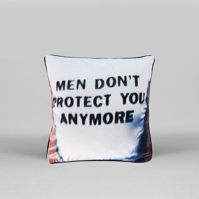 Men Don't Protect You Cushion after Mary McCartney by Henzel Studio, in New conditions. Designed from 2000