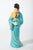 Early 20th Century Chinese Figurine of Lady in Blue With Fan For Sale - Image 15 of 17