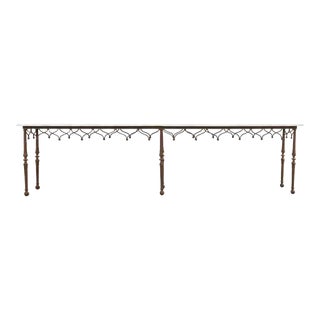 19th Century French Iron Marble Top Pastry Table or Console For Sale