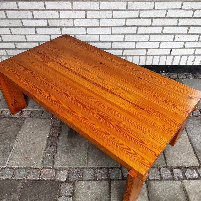 Brown Scandinavian Modern Coffee Table in Pine by Yngve Ekström for Swedese, 1970s For Sale - Image 8 of 9