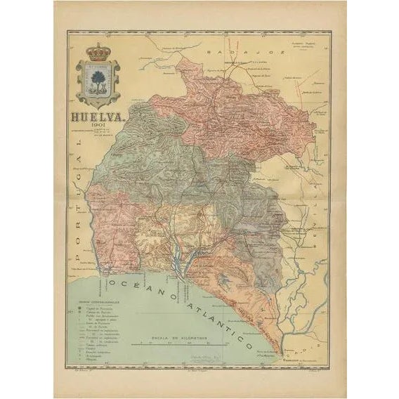 A Cartographic Presentation of Andalusias Atlantic Frontier, 1901 For Sale - Image 6 of 6