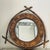 Wicker bamboo handmade British colonial safari style wall mirror.