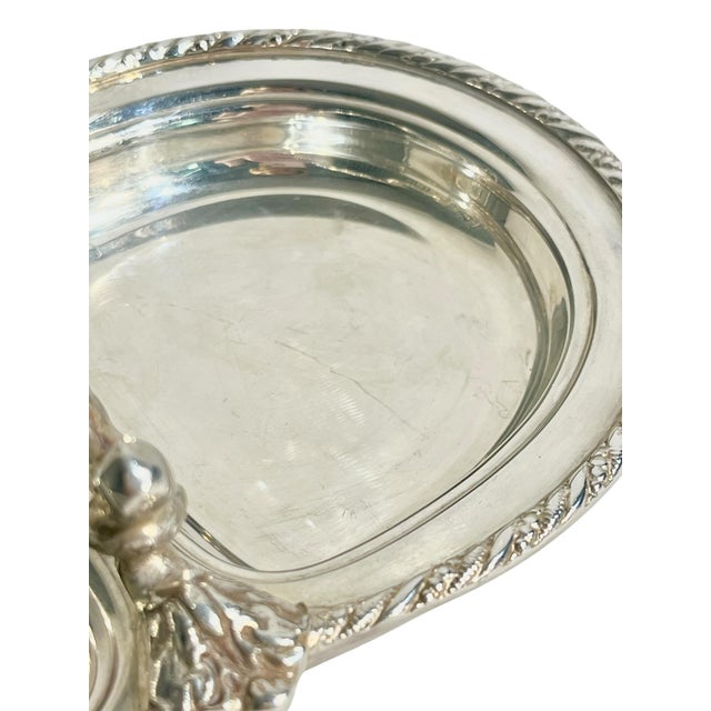 Vintage Hollywood Regency Shell Form 2 Section Caviar Serving Dish For Sale - Image 15 of 15