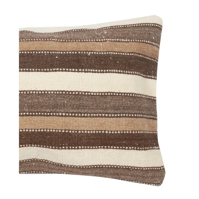 14"x24" Handwoven Turkish Kilim Cushion Cover. Rustic Lumbar Pillow Cover For Sale - Image 4 of 4