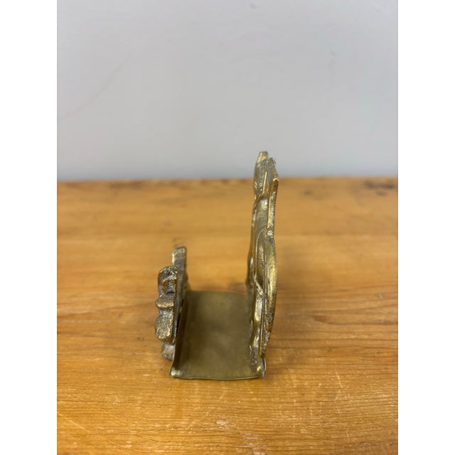 English Vintage English Brass Horse and Dog Letter Rack For Sale - Image 3 of 6