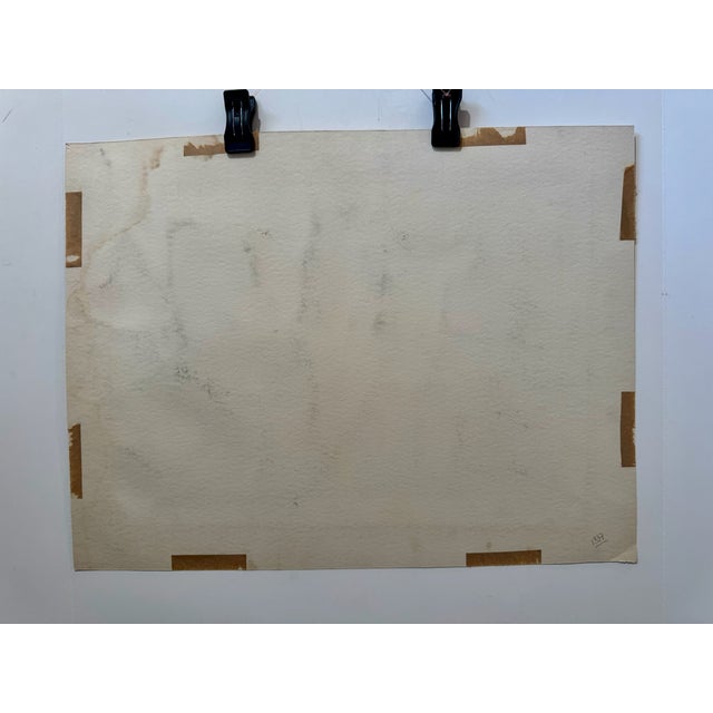 Henry Emil Salloch Original Watercolor on Paper Valley Grande, Nm. 1956. For Sale In Atlanta - Image 6 of 7