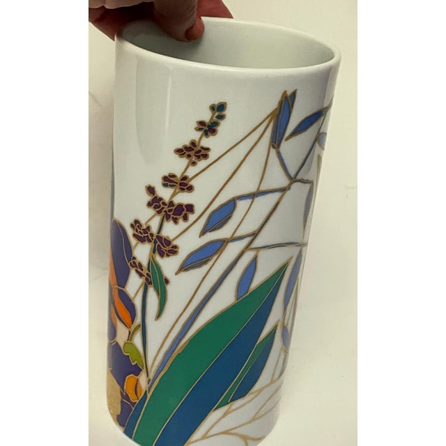 Ceramic Mid 20th Century Rosenthal Studio-Linie Wolf Bauer White Porcelain Floral Vase For Sale - Image 7 of 11
