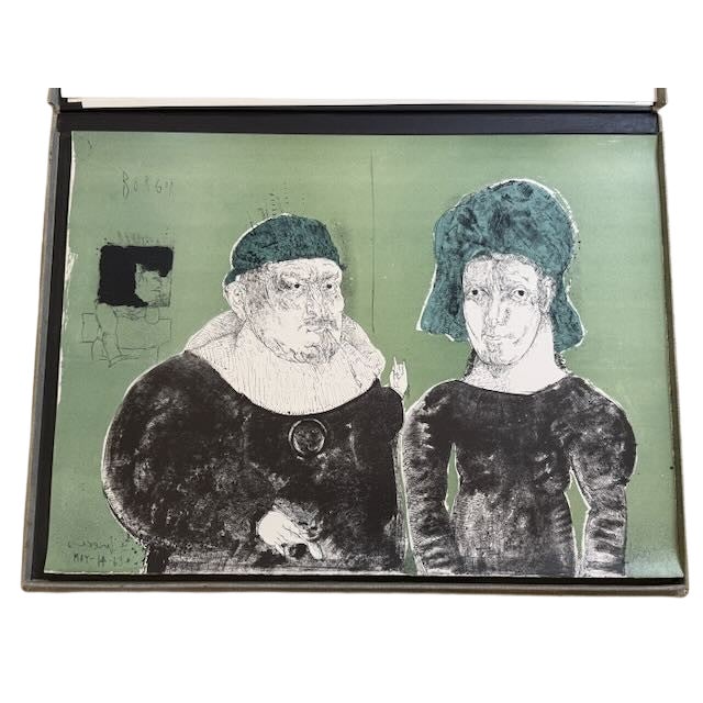 1960s Original José Luis Cuevas Limited Edition Lithograph Portfolio 'Crime by Cuevas', Signed For Sale - Image 15 of 17
