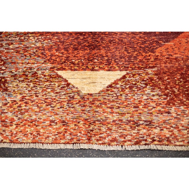 Red Fine Contemporary Wool Rug 10'0" X 12'10'' For Sale - Image 8 of 8