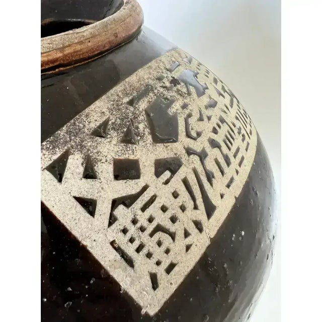 Early 1900s Antique Chinese Double Steamed Wine Jar From Jinjiang Signed and Numbered For Sale In Los Angeles - Image 6 of 7