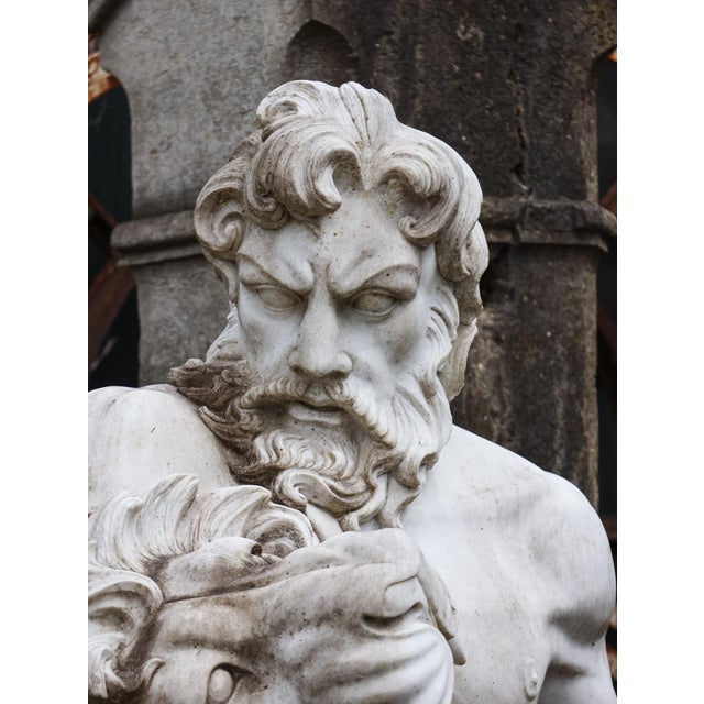 1990s Bust of Hercules and the Nemean Lion, Late 20th Century, Marble For Sale - Image 5 of 6