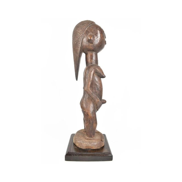 African Early 20th Century Tabwa Female Figure on Custom Base For Sale - Image 3 of 5
