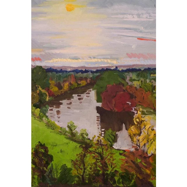 Jackson, Richmond Terrace, Autumn Sunset, 20th Century, Oil on Board, Framed For Sale - Image 4 of 8