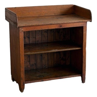 1940s Rustic Bucket Bench Cabinet For Sale