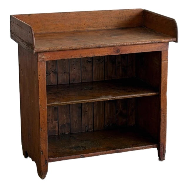 1940s Rustic Bucket Bench Cabinet For Sale