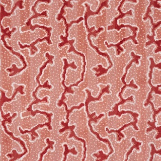 Sample - Schumacher Corail Velvet Fabric In Coral For Sale