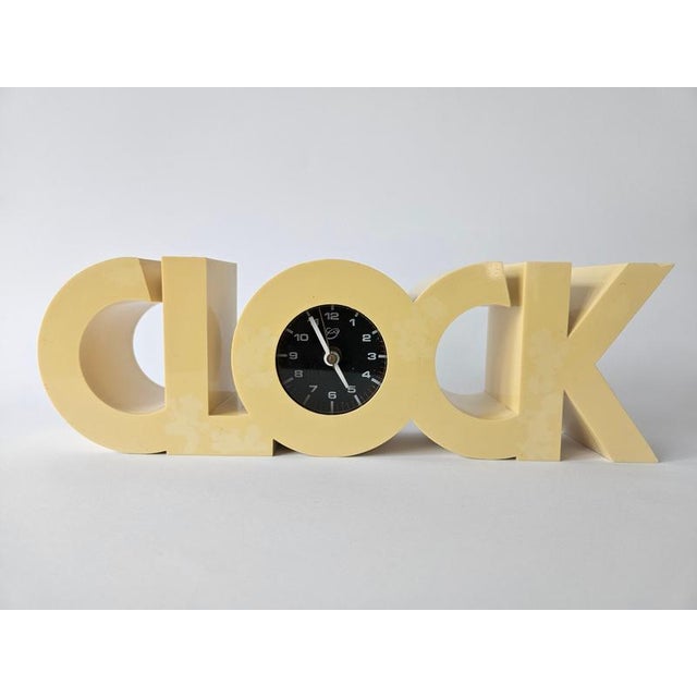 Mid-Century Space Age Desk Clock, Italy, 1970s For Sale - Image 9 of 11