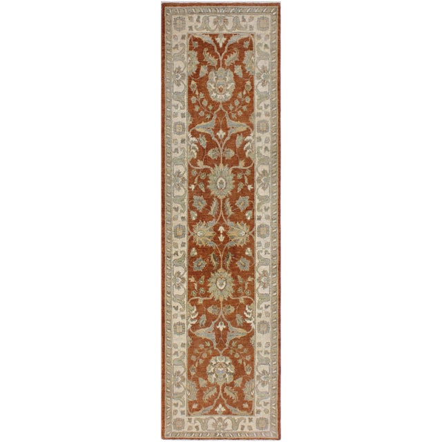Ziegler 1990's Rust/Ivory Wool Runner Rug- 2'8'' X 8'10'' For Sale - Image 10 of 10