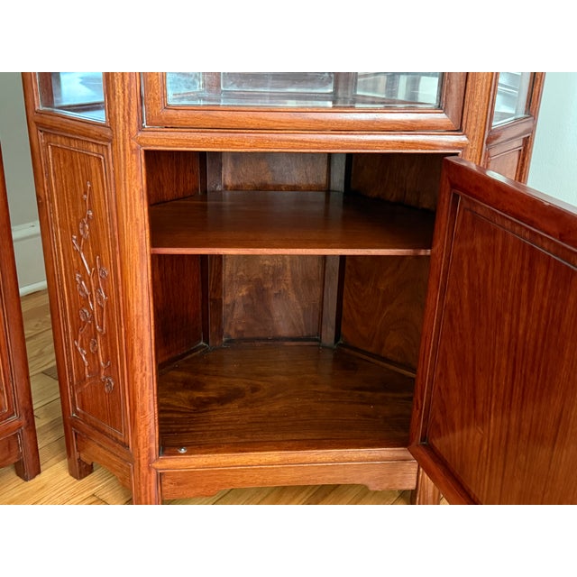 Midcentury Chinese Export Rosewood Cabinets, a Pair For Sale - Image 11 of 12
