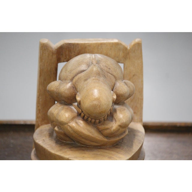 Weeping Buddha Wooden Bookends, 1990s, Set of 2 For Sale - Image 14 of 18