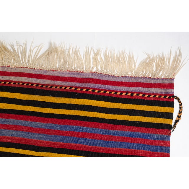 1950s Large Bohemian Striped Kilim For Sale - Image 4 of 9