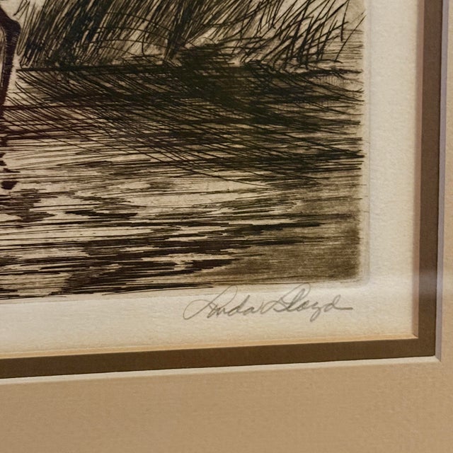 Printmaking Materials Mid-Century Linda Lloyd Kildeer Shorebird Original Signed Intaglio Etching 62/200 For Sale - Image 7 of 12