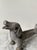 Rare antique mixed metal dachshund doorstop/shoe scraper.