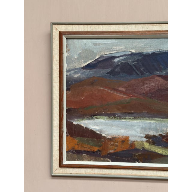 Mountains and Water, 1950s, Oil on Canvas, Framed For Sale - Image 13 of 18