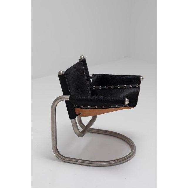 Black Italian Modernist Lounge Chair For Sale - Image 8 of 14