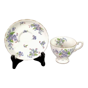 1940s Tuscan -English Bone China Tea Cup and Saucer Set- 2 Pieces