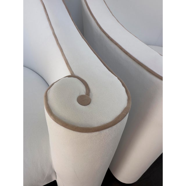 Casa Bique 1980s Casa Bique High-Fashion Snail Chairs Pair For Sale - Image 4 of 17