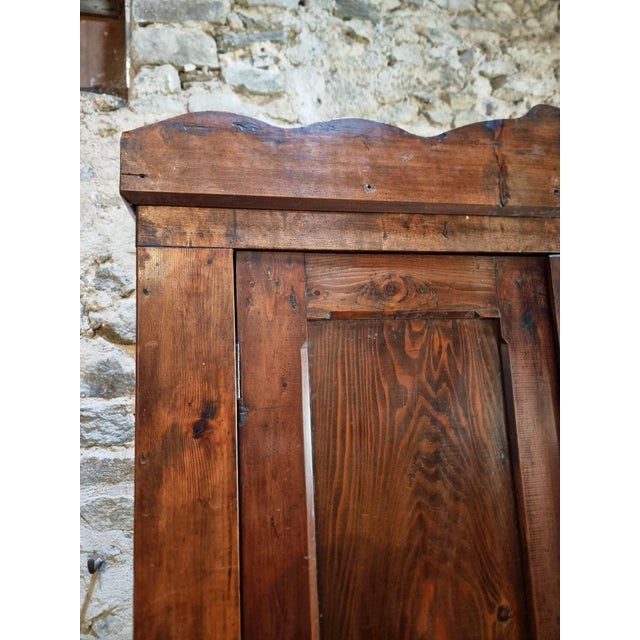 Antique French Pine Bonnetière Cabinet, 1900s For Sale - Image 5 of 18