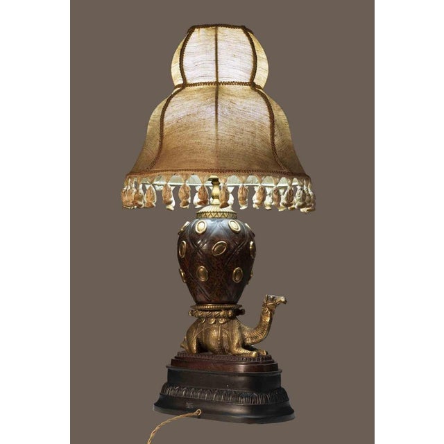 Vintage Orientalist Camel Table Lamp, Mid-20th-Century For Sale - Image 3 of 8