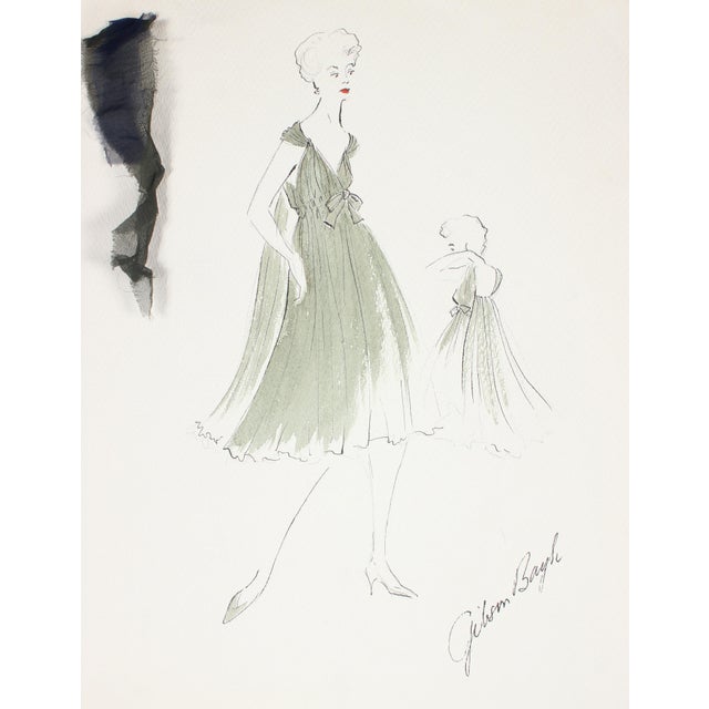 Flowy Olive Green Dress Gouache Ink 1950 S Fashion Illustration Chairish At the moment i have no clue, if i should sell it or keep it. flowy olive green dress gouache ink 1950 s fashion illustration