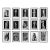 "Picasso's Sculptures" #2 Contemporary Black and White Gallery Wall of Photographs, Framed - Set of 15 For Sale
