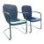 Vintage Metal Mid Century Outdoor Chairs ~ Set of 2 For Sale
