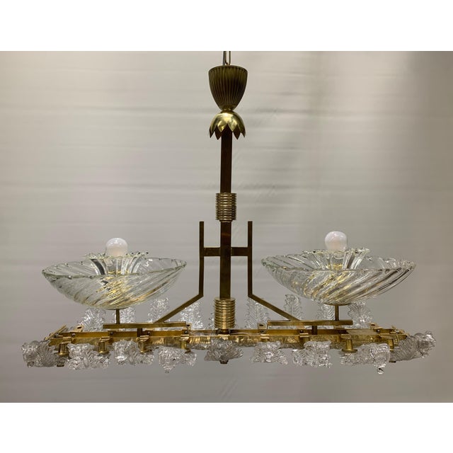 Glass Pendant Chandelier from Seguso, 1950 For Sale - Image 7 of 11