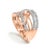 Haus of Brilliance 14K Rose Gold Plated .925 Sterling Silver Diamond Accent Crossover Ring (I-J Color, I2-I3 Clarity) - Ring Size 8 For Sale - Image 4 of 6
