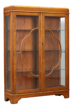 Art Deco Walnut Display Cabinet