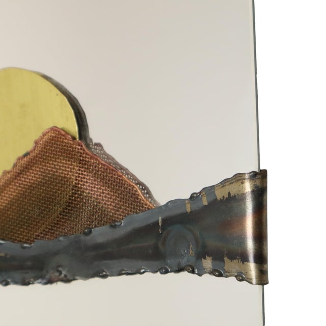 Copper and Brass Boat Mirror by Daniel Dhaeseleer, 1970s For Sale - Image 9 of 18
