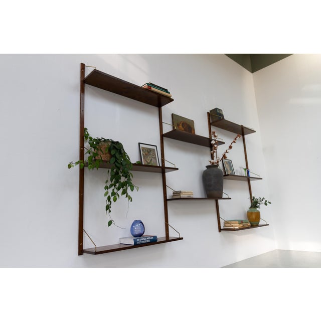 Wood Danish Walnut Shelving System Royal by Poul Cadovius for Cado, 1950s For Sale - Image 7 of 18