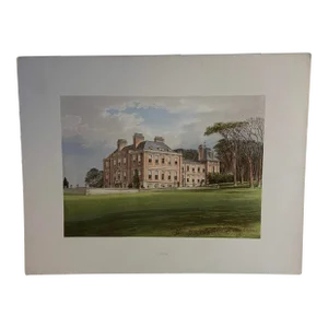 19th Century Color Engraving English Country Pynes Print