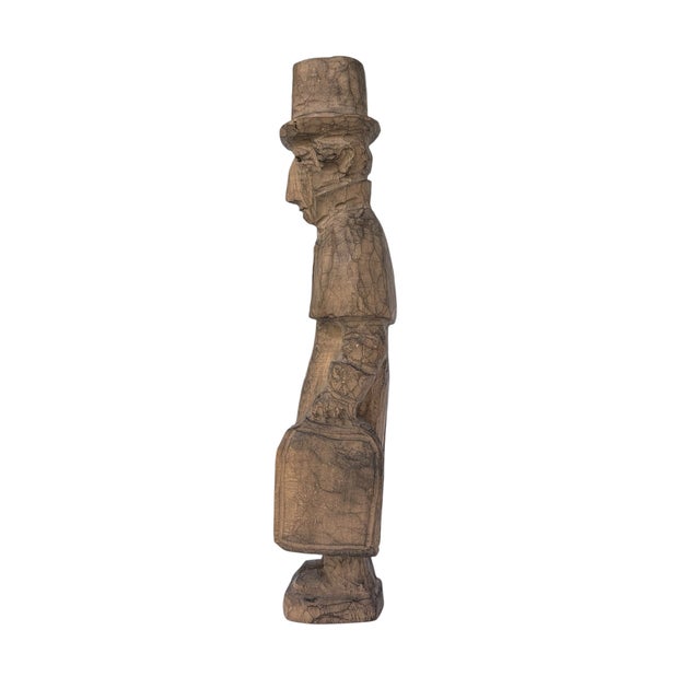 Mid 20th Century Folk Art Wood Sculpture in the Style of Axel Petersson Döderhultarn For Sale - Image 10 of 13