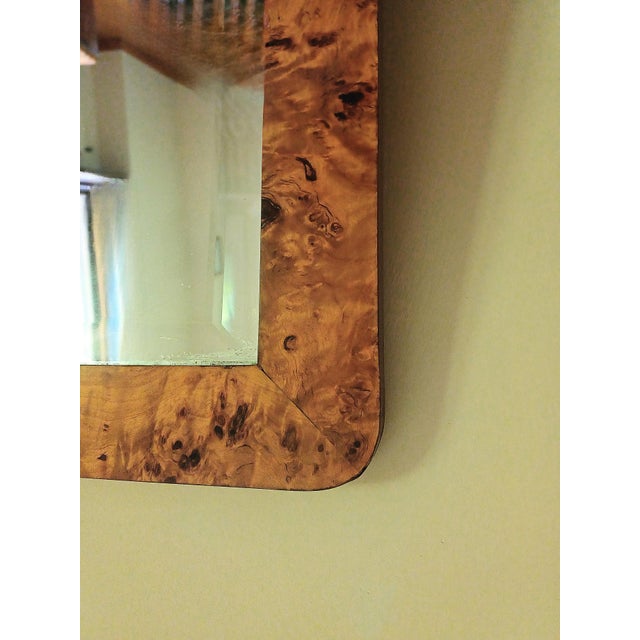 Wood Vintage Italian Rectangular Mirror in Birch Burl, 1936 For Sale - Image 7 of 9