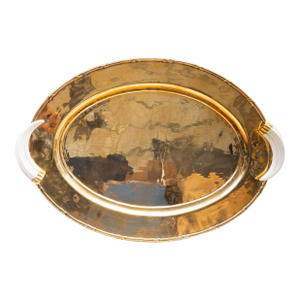 1940s Brass Tray With Composite Boar Tusk Form Handles From John Roselli Artful Eye Auction