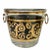 Add a touch of glamour to your bar or bar cart with this exceptional glass ice bucket with 22k gold gilt baroque designs...
