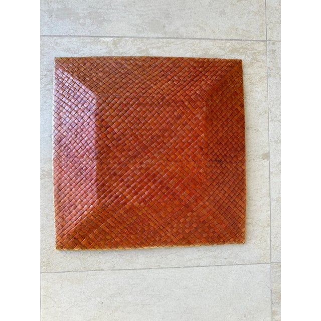 Vintage Woven Leather Tray For Sale - Image 14 of 16