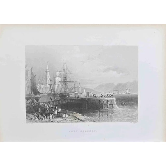 W. H.Bartlett, Port Glasgow, Etching, 1845 For Sale