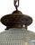 American Vintage Halophane Hanging Pendant Light Fixtures - Pair For Sale - Image 3 of 10