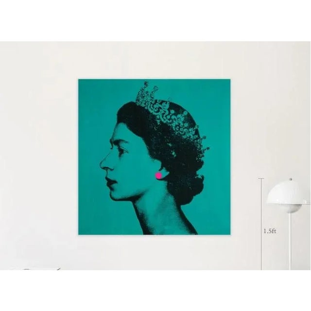 Queen Elizabeth Pop Art. Acrylic and silkscreen on canvas. Ready to hang with signature at the back.